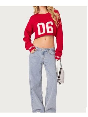Edikted Low Rise Baggy Jeans Light Wash Women’s Size Medium